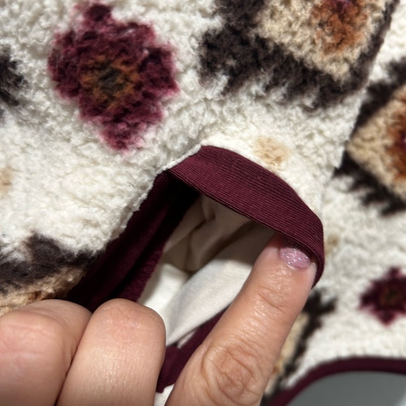 Gymboree Cream and Brown Fleece Pullover - Picture 3 of 5